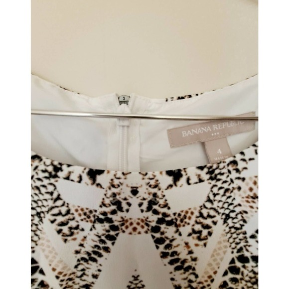 Banana Republic Dress Snake Print Tiered Dress Size 4 - Picture 3 of 4